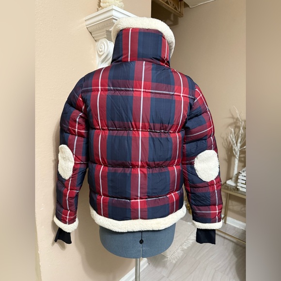 SAM. Mackenzie Red and Blue Plaid Puffer Jacket - Picture 5 of 17